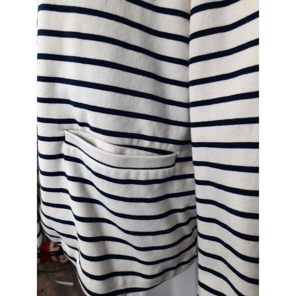 Old Navy Ivory Navy Blue striped jacket - Picture 3 of 11